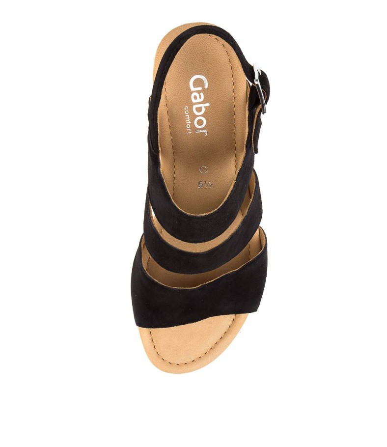 Gabor Coquelicot Daim Noir