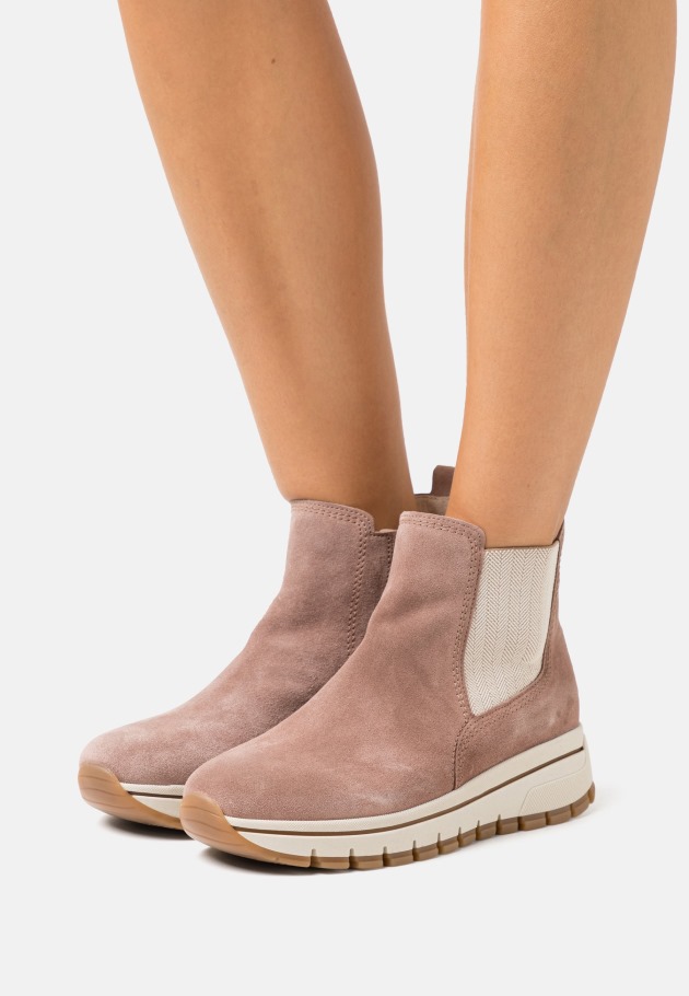 Gabor Dark Rose/Panna Lace-Up Ankle Boots