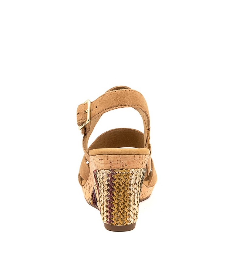 Gabor En Cuir De Selle Coquelicot