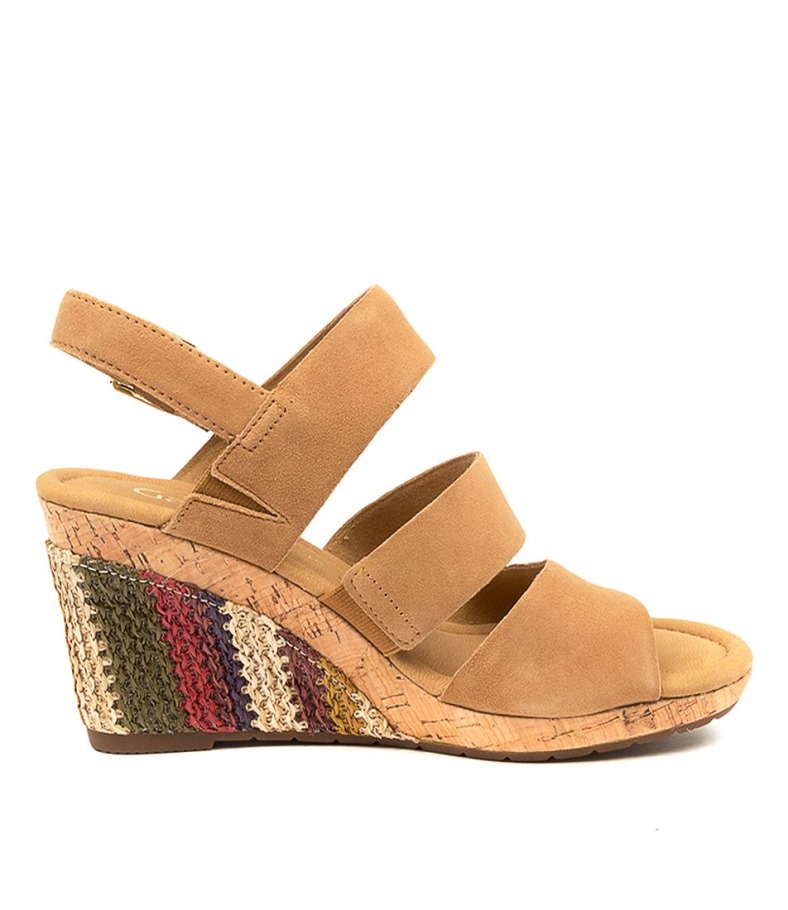 Gabor En Cuir De Selle Coquelicot