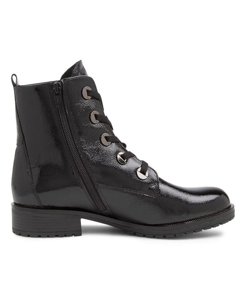 Gabor Genua Bottines En Cuir Noir