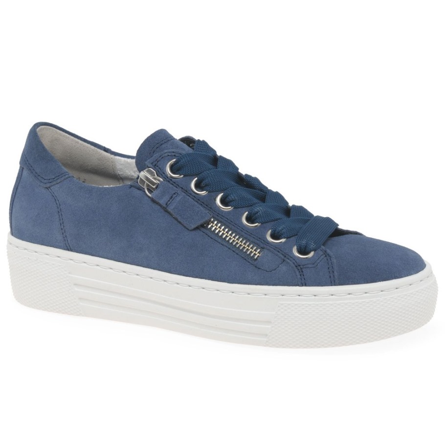 Gabor Jeans Suede Campus Womens Trainers