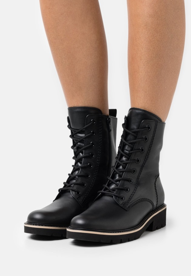 Gabor Lace-Up Ankle Boots Black