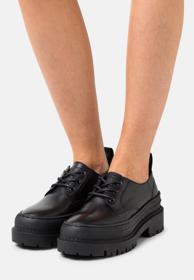 Gabor Leona Noir Vintage - Talons à Lacets