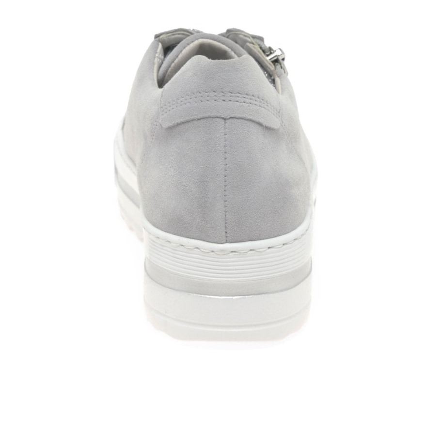 Gabor Light Grey Suede Heather Womens Casual Trainers