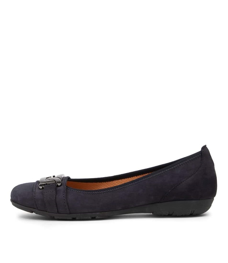 Gabor Mehr Ballerines En Daim Bleu Nuit