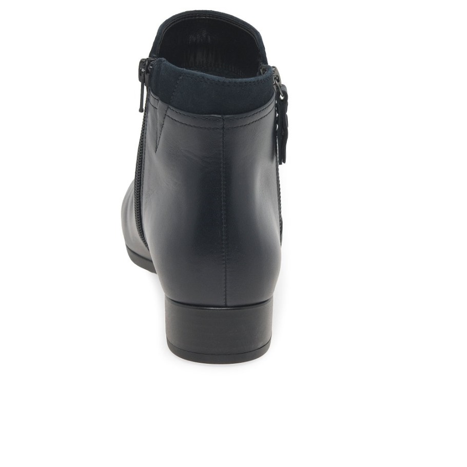 Gabor Midnight Lea Suede Briano Ladies Ankle Boots
