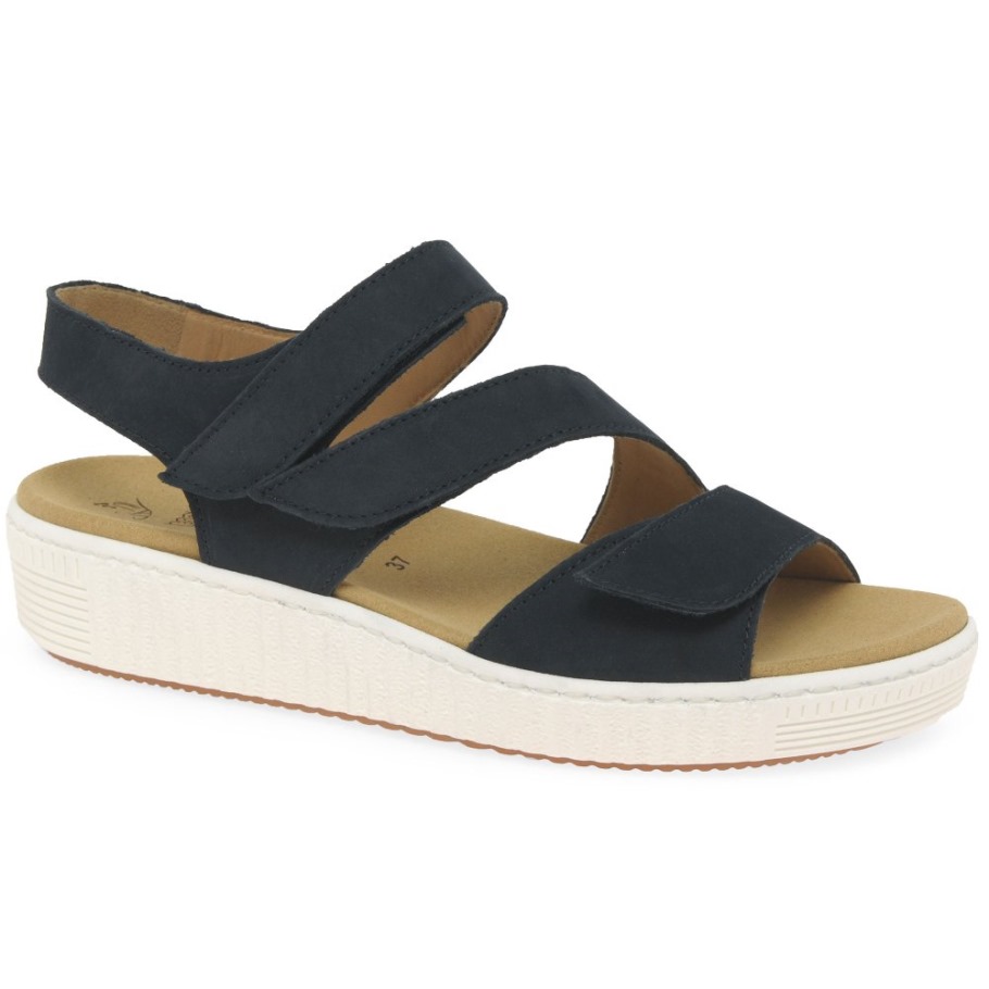 Gabor Nightblue Nubuck Marigold Ladies Sandals