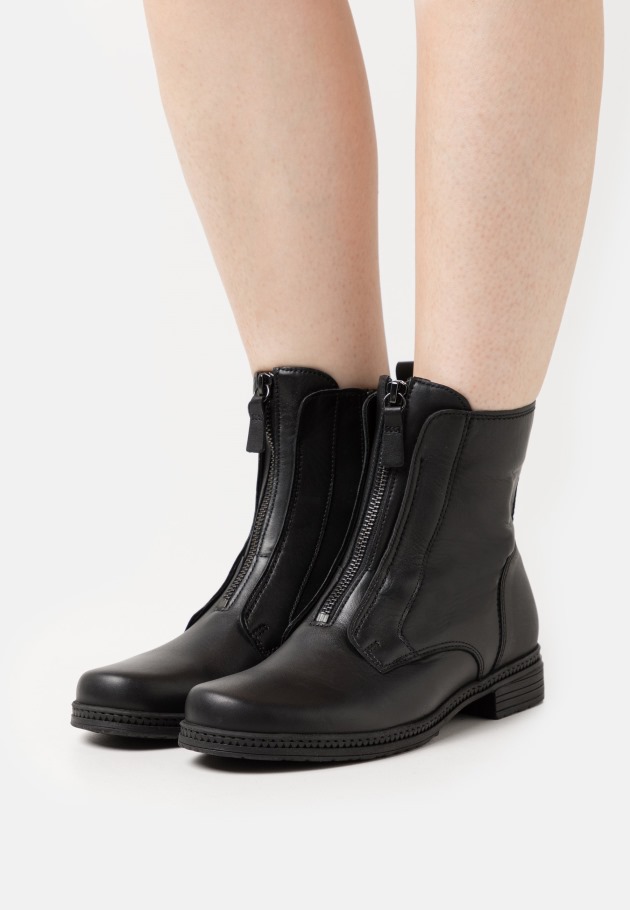 Gabor Platform Ankle Boots Black