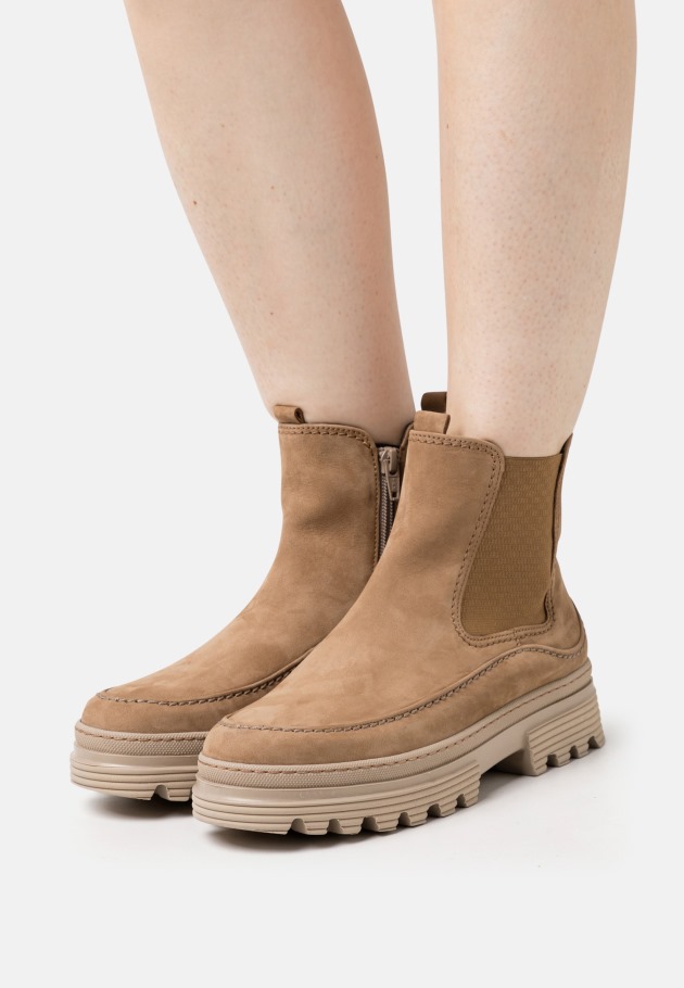 Gabor Platform Ankle Boots Caramel