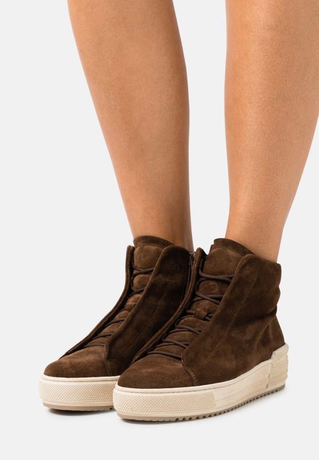 Gabor Platform Ankle Boots Pepper/Creme