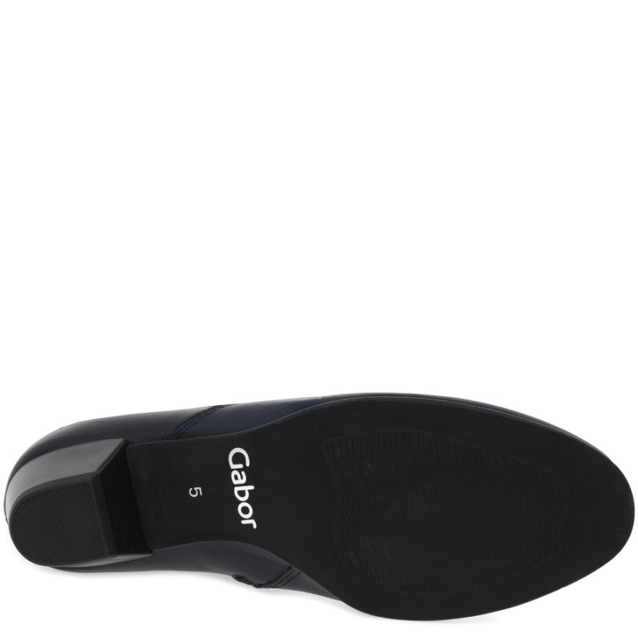 Gabor Rachel Leather Wide Fitting Boots Midnight