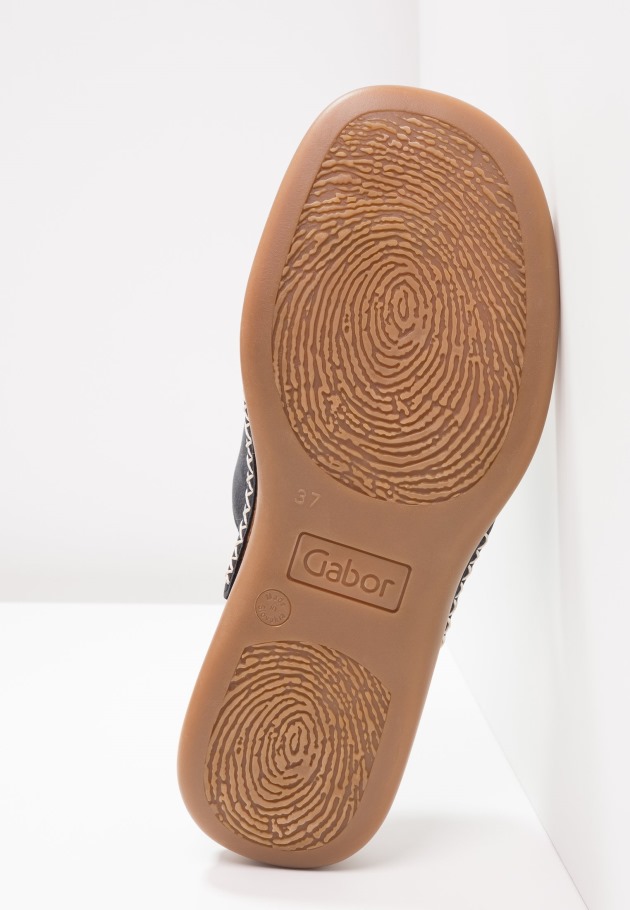 Gabor Sandales à Barre En T Bleu Nuit