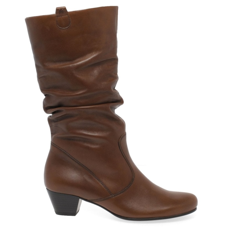 Gabor Sattel Rachel Leather Wide Fitting Boots