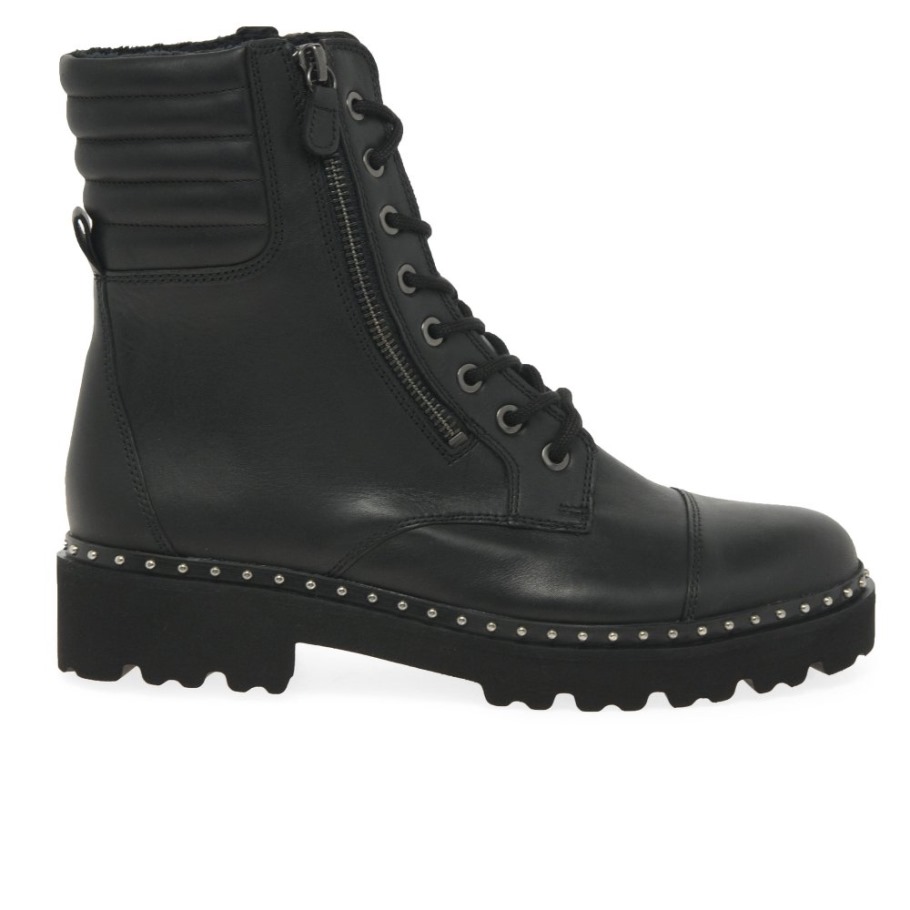 Gabor Suisse Black Bainbridge Womens Biker Boots