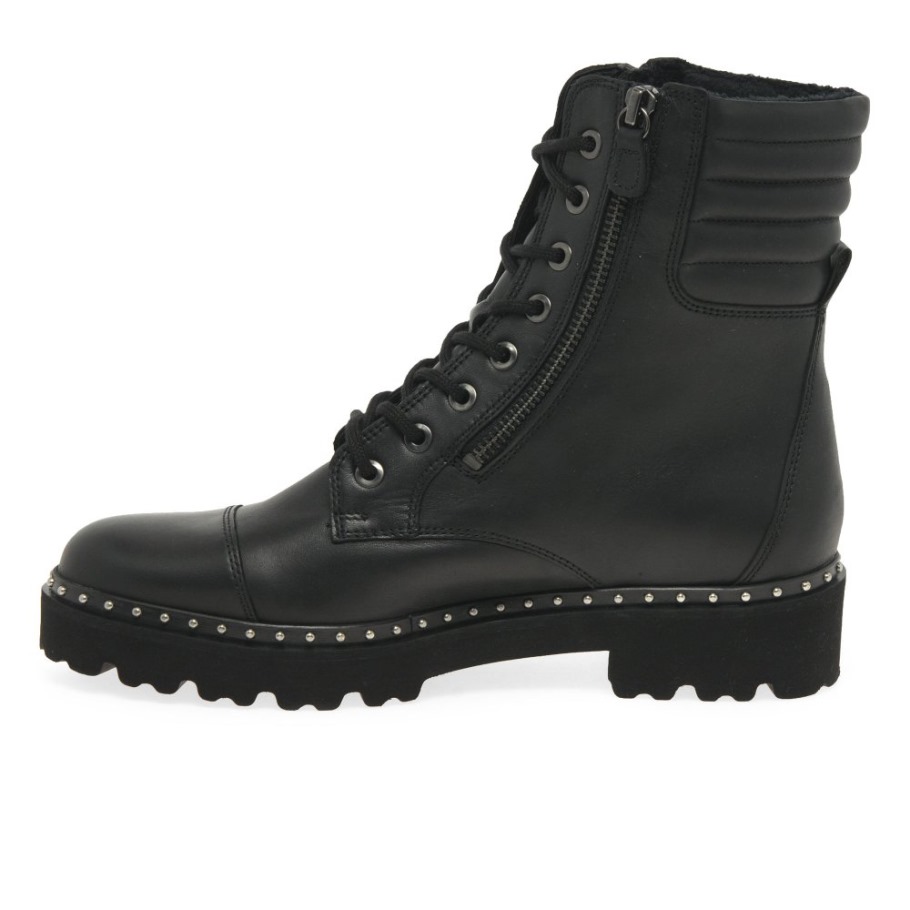 Gabor Suisse Black Bainbridge Womens Biker Boots