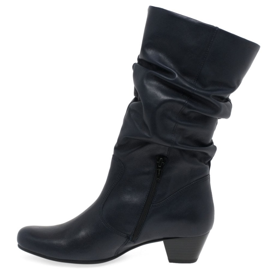 Gabor Suisse Rachel Leather Wide Fitting Boots Midnight