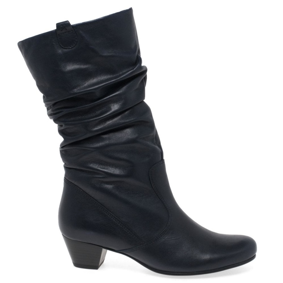 Gabor Suisse Rachel Leather Wide Fitting Boots Midnight