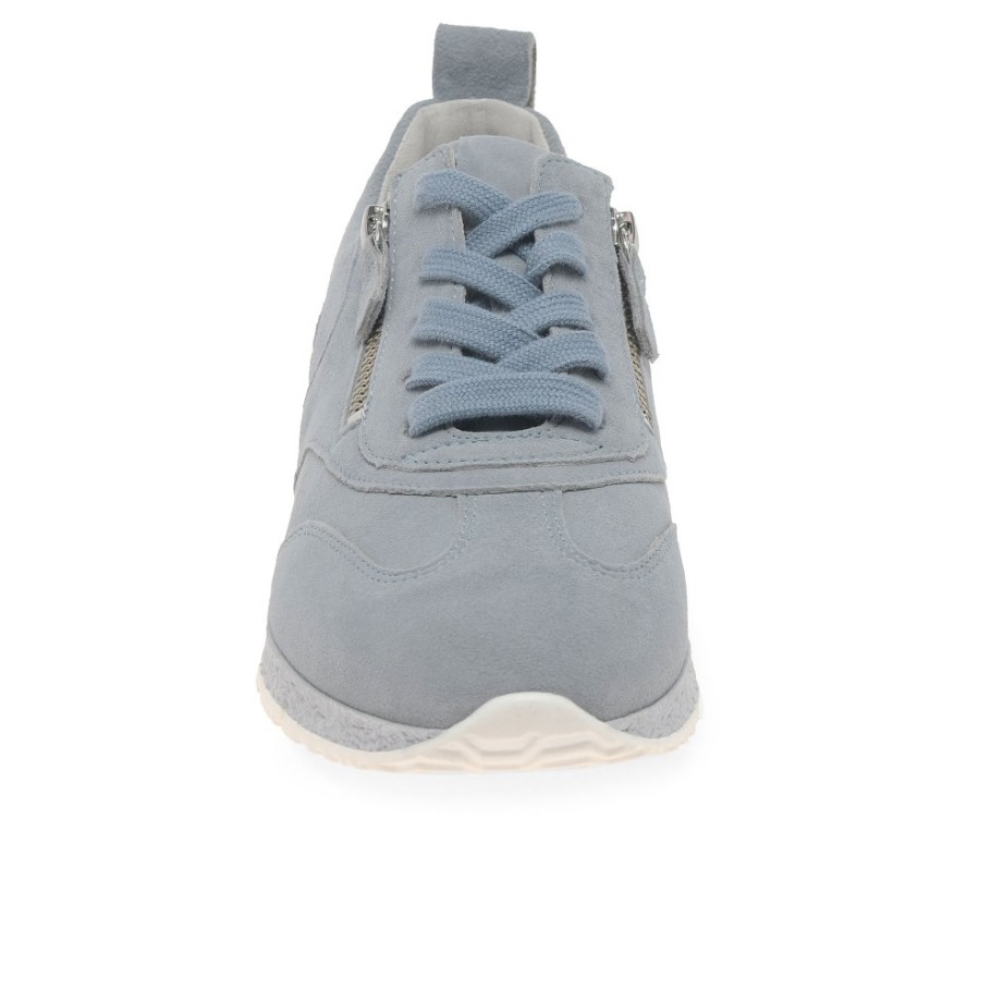 Gabor Suisse Wednesday Ladies Trainers Aquamarine Suede