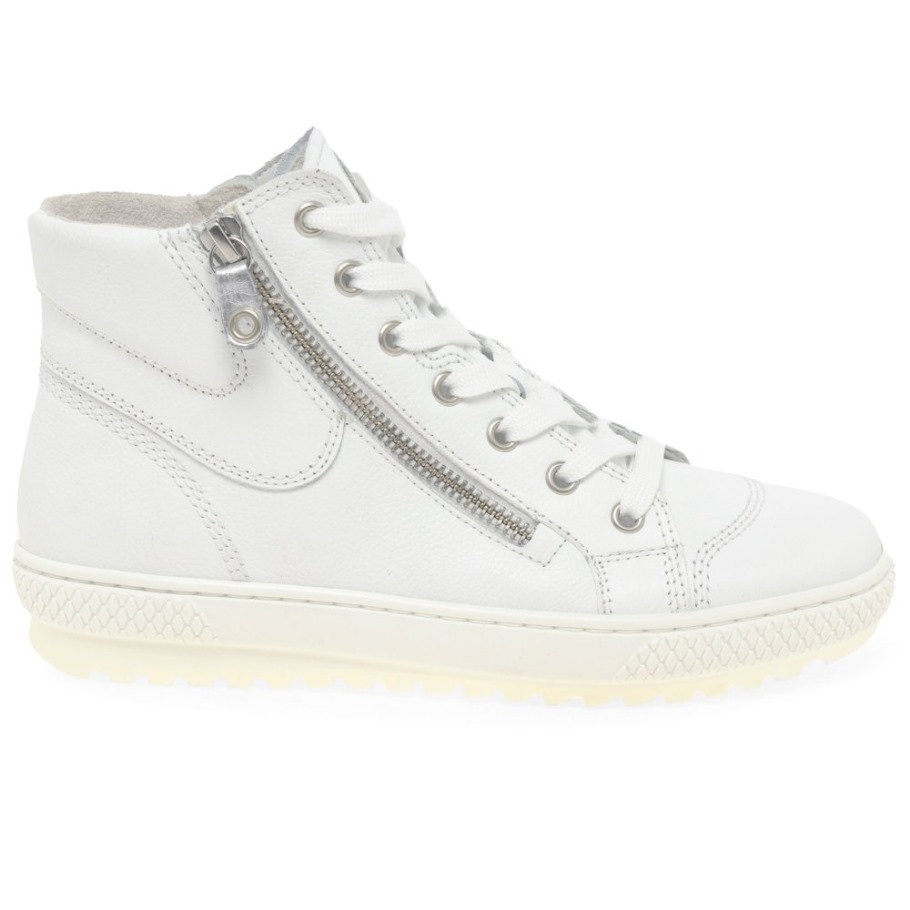 Gabor White Bulner Ladies Casual Ankle Boots