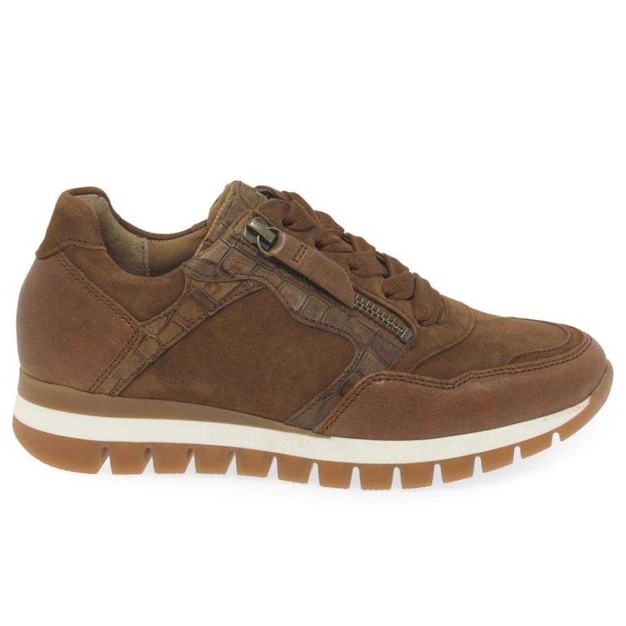 Gabor Willet Ladies Trainers Whiskey/Suede