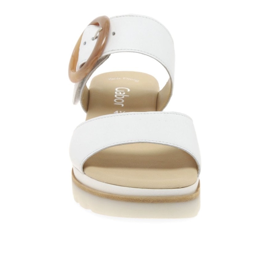 Gabor Yeo Ladies Wedge Heel Sandals White