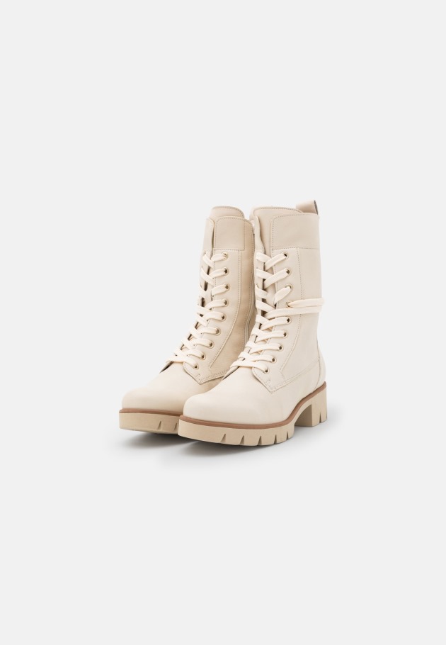Gaborlace-Up Ankle Boots Panna
