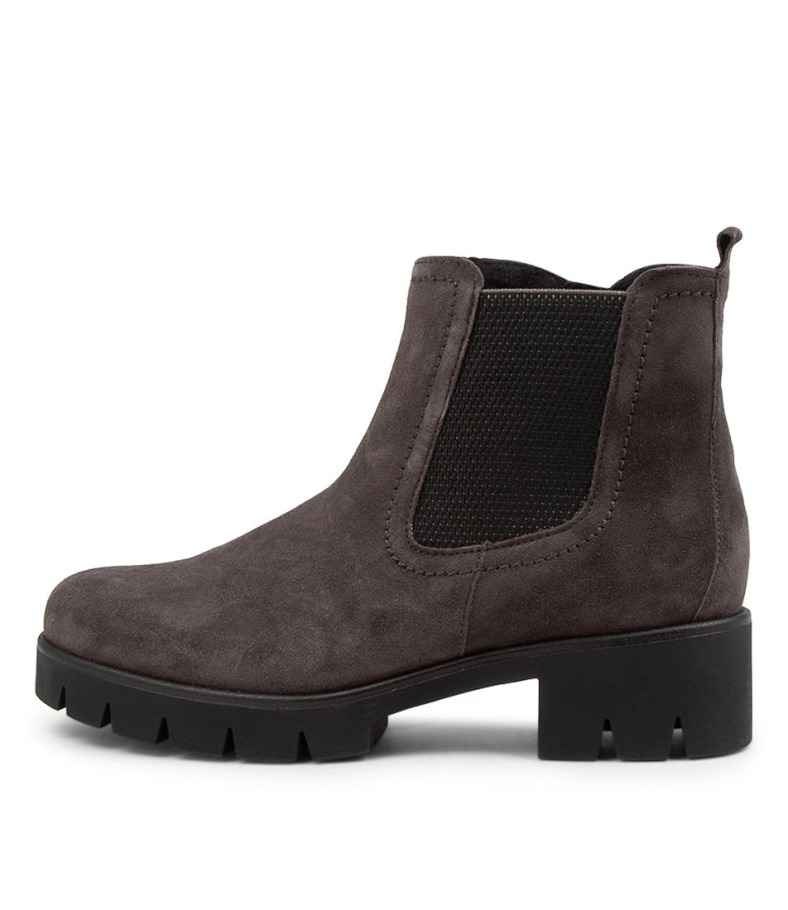 Gluck Poivre Bottines En Daim Gabor