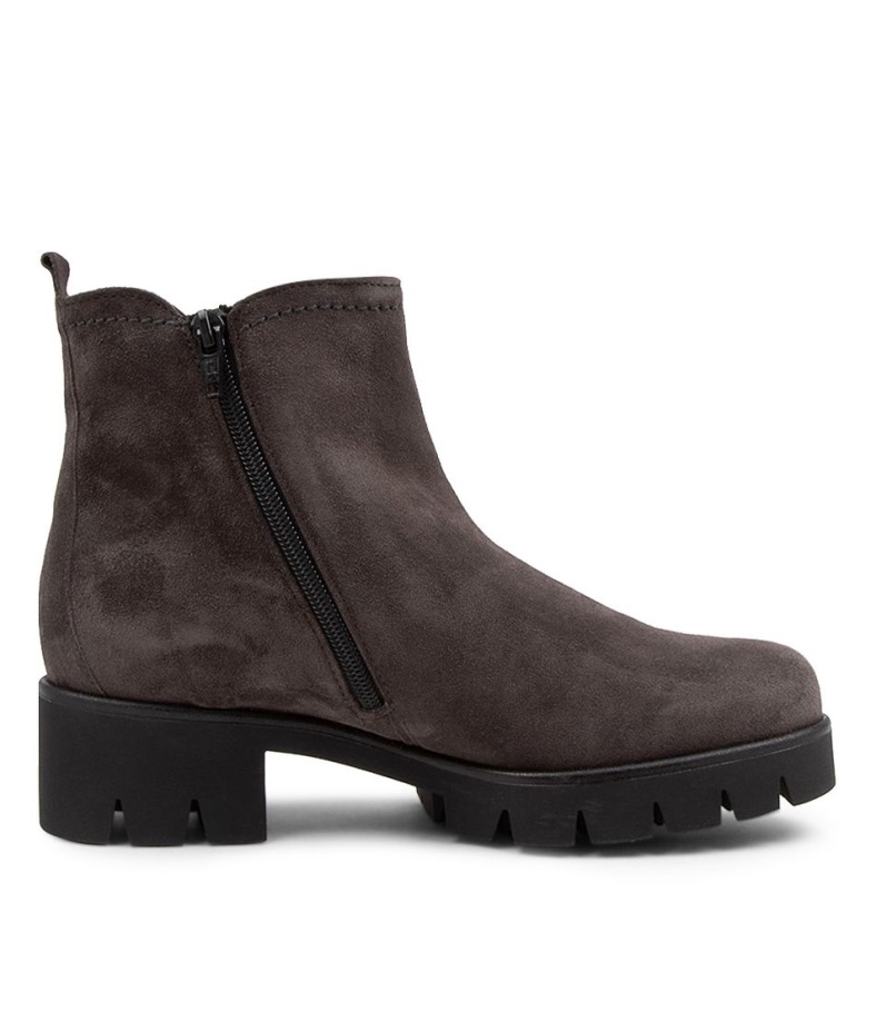 Gluck Poivre Bottines En Daim Gabor