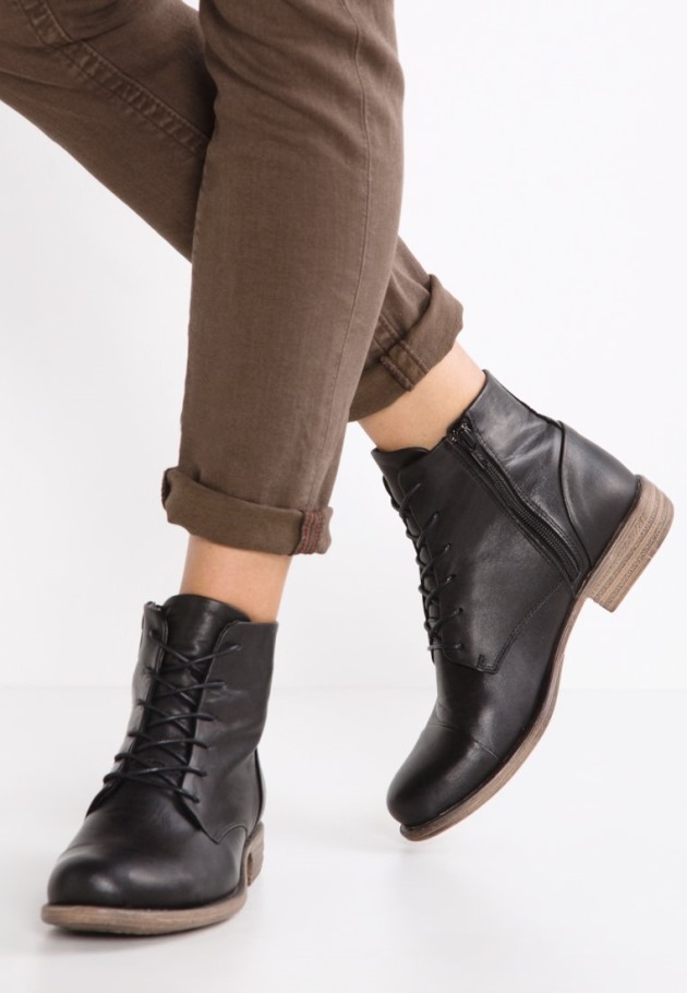 Lace-Up Ankle Boots Black Gabor Women