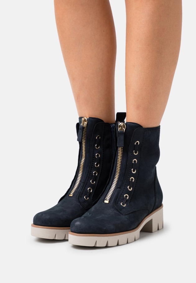 Lace-Up Ankle Boots Blue Gabor
