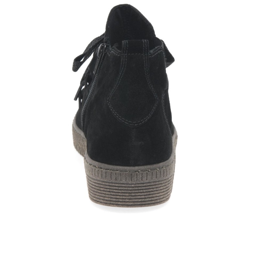 Lance Womens Ankle Boots Gabor Black Suede