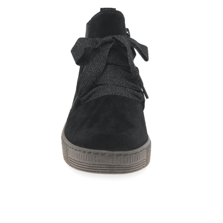 Lance Womens Ankle Boots Gabor Suisse Black Suede