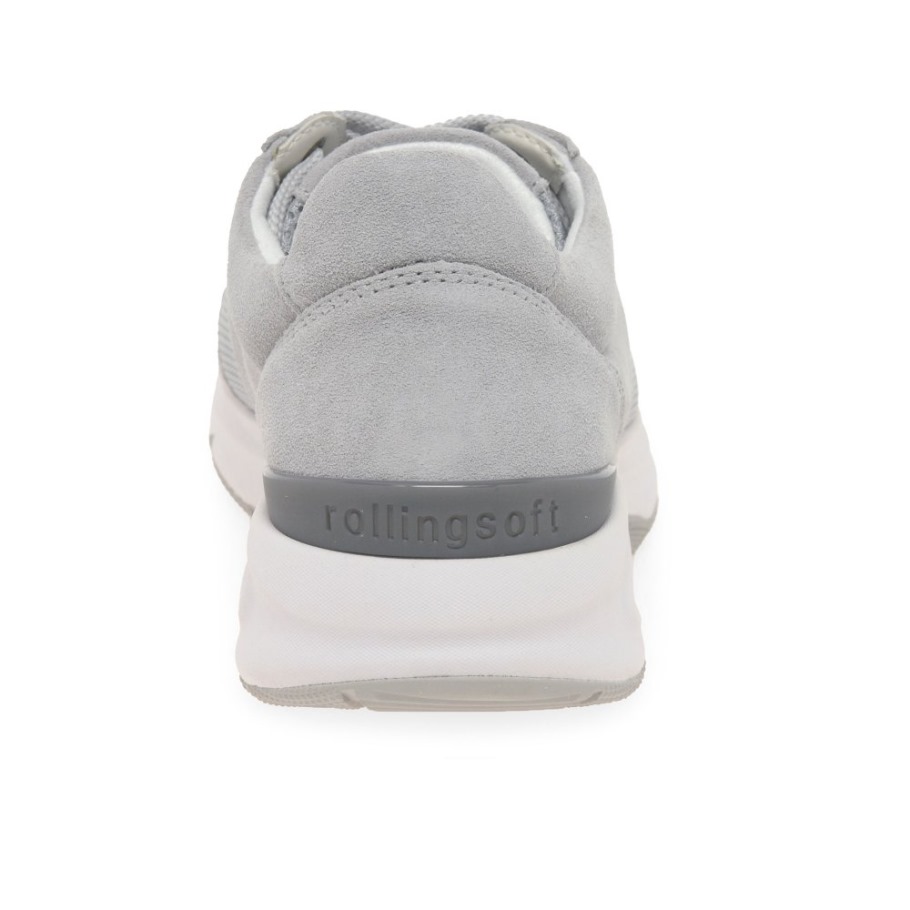 Light Grey Suede Gabor Aloe Ladies Trainers