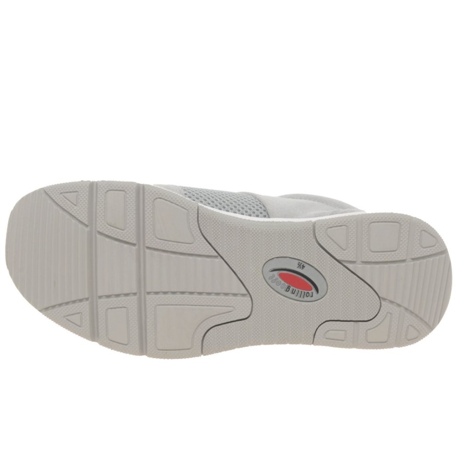 Light Grey Suede Gabor Aloe Ladies Trainers
