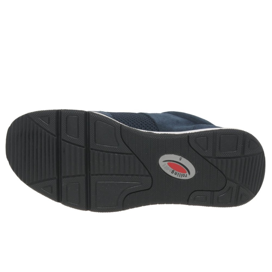 Marine Suede/Mesh Aloe Ladies Trainers Gabor