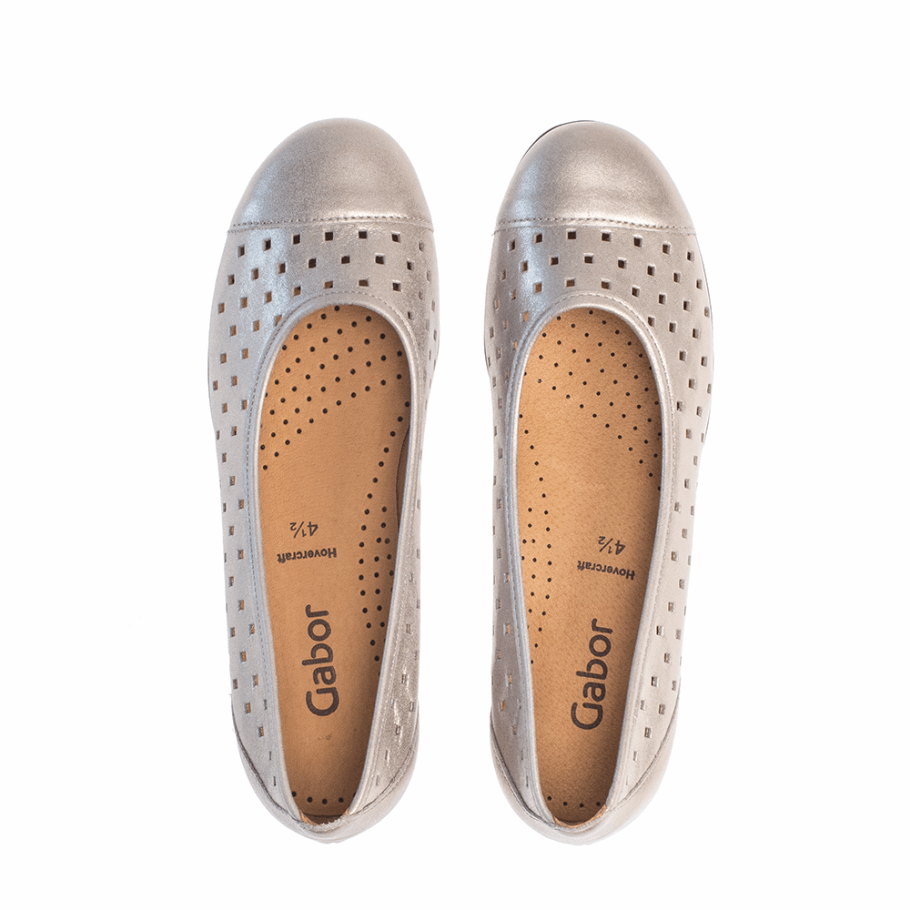 Perf Ballerine Gabor Or Métallique