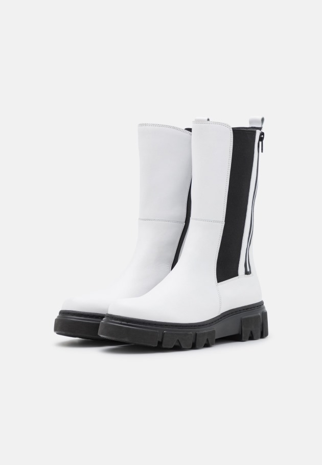 Platform Boots Gabor White/Black