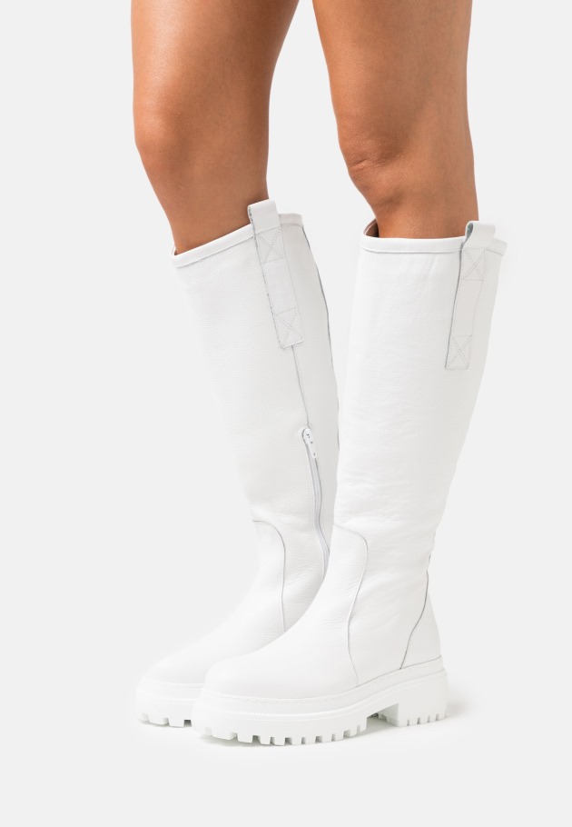 Platform Boots Gabor White/Black