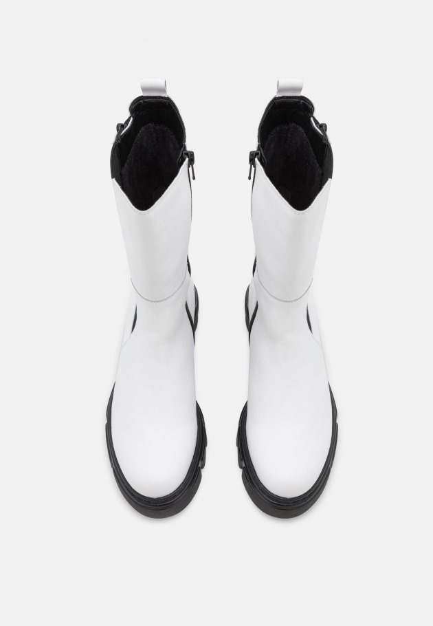 Platform Boots Gabor White/Black