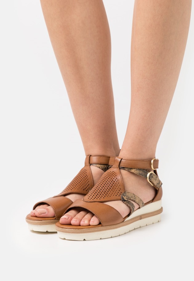 Sandales Gabor Plateforme Lapin/soie/cacahuète