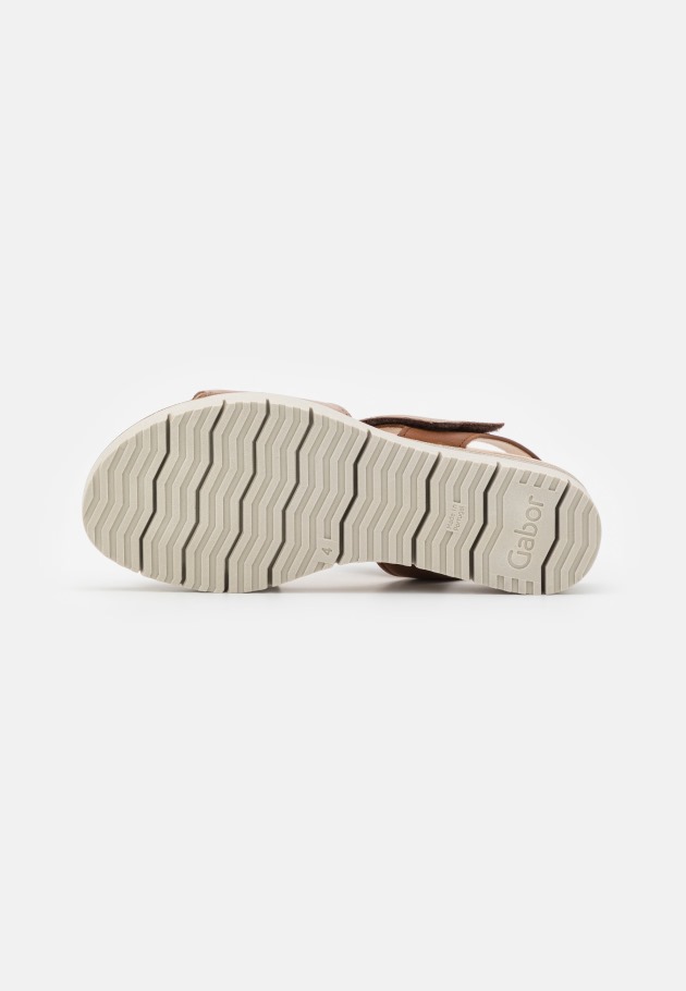 Sandales Gabor Plateforme Lapin/soie/cacahuète