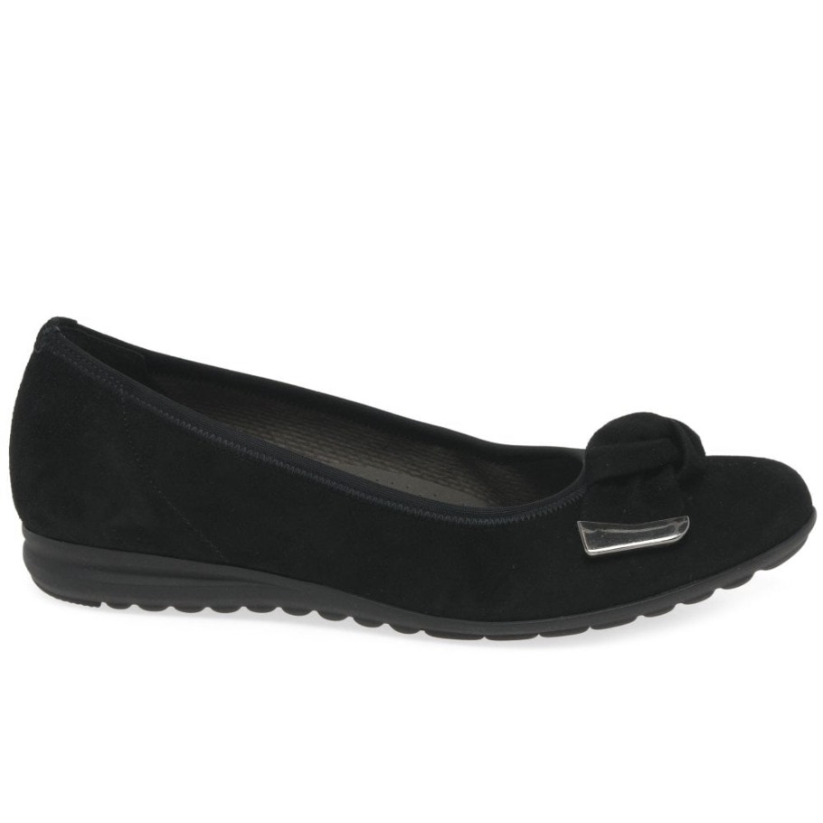 Silent Womens Pumps Gabor Black Suede