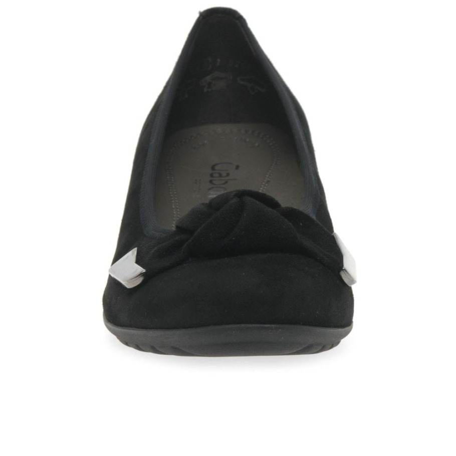 Silent Womens Pumps Gabor Black Suede