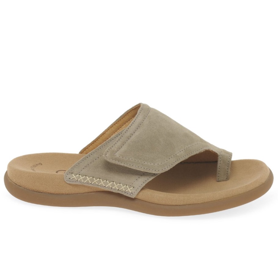 Silk Suede Gabor Enjoyment Ladies Toe Loop Sandals
