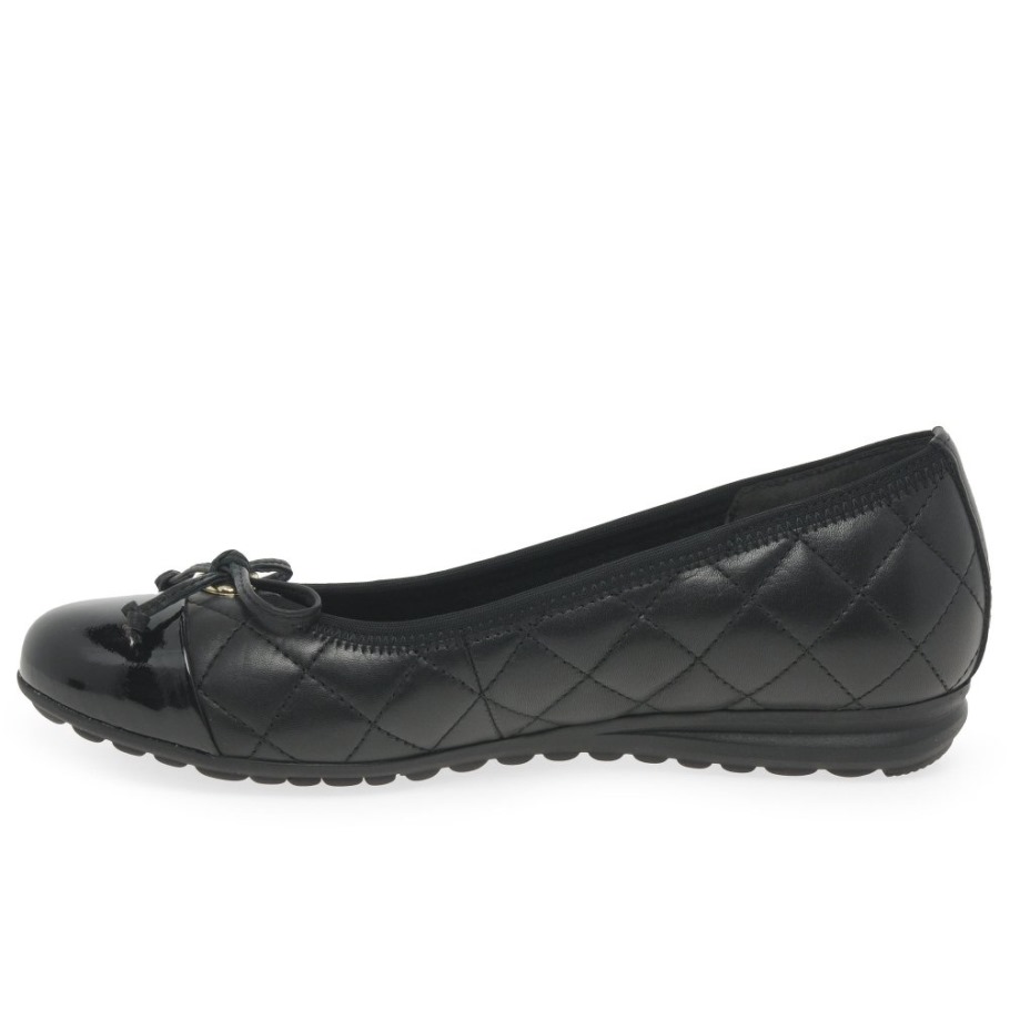 Snowdrop Ladies Ballet Pumps Gabor Black/Patent