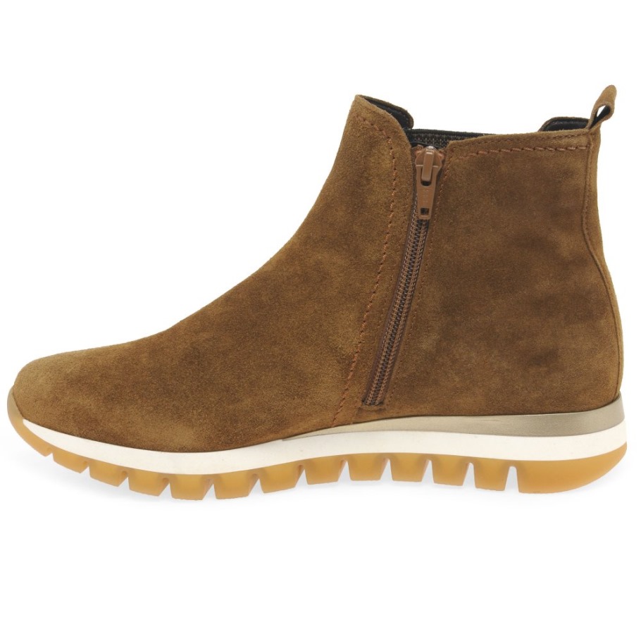 Teller Womens Ankle Boots Gabor Cognac Suede