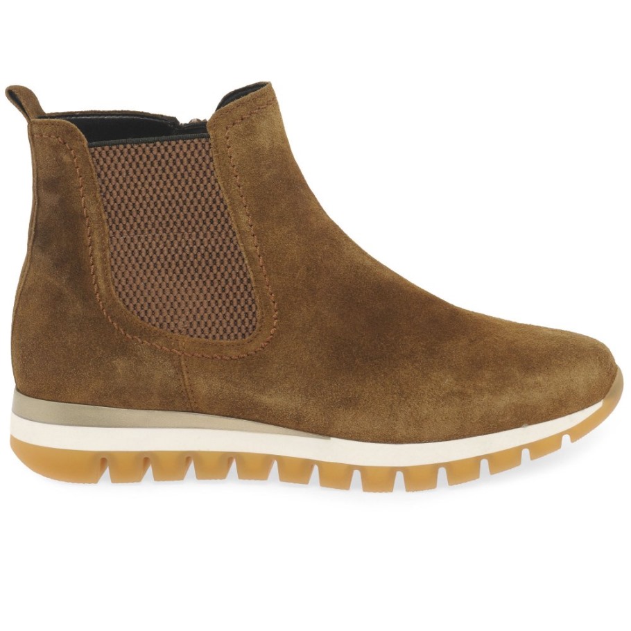 Teller Womens Ankle Boots Gabor Cognac Suede