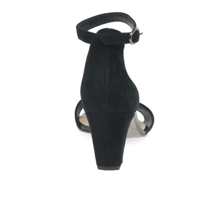 Unicorn Womens High Heeled Sandals Black Suede Gabor