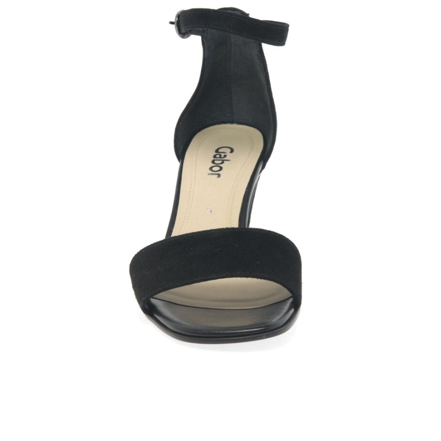 Unicorn Womens High Heeled Sandals Black Suede Gabor